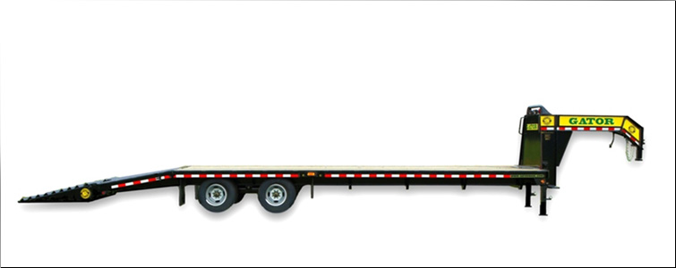 Gooseneck Flat Bed Equipment Trailer | 20 Foot + 5 Foot Flat Bed Gooseneck Equipment Trailer For Sale   Marshall County, Tennessee